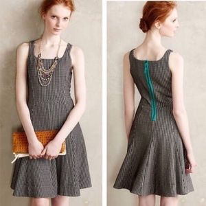Anthropologie Bordeaux tweed dress